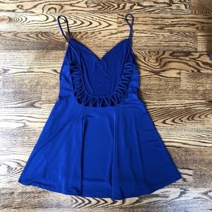 Purple low back dress